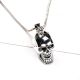 92.5 Sterling silver Pendant Human Skull Gothic Jewelry