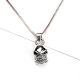 92.5 Sterling Silver Pendant Angry Human Skull Face Design
