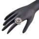 92.5 Sterling Silver ring With Embossed Motifs Design For Women (Free Size)