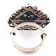 Pyramid 92.5 Sterling Silver Ring With Amethyst And Onyx Stone Oxidized Fashion Jewelry (Free Size)