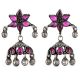 Amethyst Floral 92.5 Sterling Silver Earring Every Day Jhumki For Women