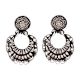 92.5Sterling Silver Earrings with Floral Pattern Chand Bali Designer Earrings