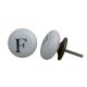 F Alphabet Ceramic Dresser Drawer Knob