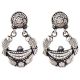 92.5 Sterling Silver Earrings Two Birds Chandbali Floral Design Danglers
