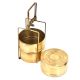 Brass Tiffin Box With Three Container In Golden Finish