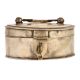Round Brass Storage Box With Latch And Handle