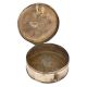 Round Brass Storage Box With Latch And Handle