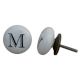 M Flat Alphabet Ceramic Furniture Drawer Knob