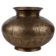 Brass Water Pot Engraved Leaves Home Decoration Pot