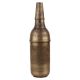 Brass Water Bottle With Engraved Leaves Design And Patina