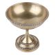 Brass Oil Lamp With Silver Polish On Stand
