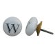 W Alphabet Ceramic Cabinet Drawer Knob