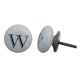 W Alphabet Ceramic Cabinet Drawer Knob