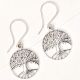 92.5 Sterling silver Earrings Tree Of Life Wide Branches Long Roots