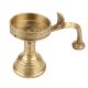 Round Brass Oil Lamp With Cobra Head Handle