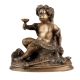 Brass Cherub Prince Statue with  Glass In Hand Italian Renaissance Statue
