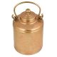 Brass Milk Pot Cylindrical Shape Knob Finial Engraved Cicrcular Lines On Lid