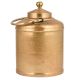 Brass Milk Pot Cylindrical Shape Knob Finial Engraved Cicrcular Lines On Lid