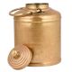 Brass Milk Pot Cylindrical Shape Knob Finial Engraved Cicrcular Lines On Lid