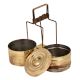 Indian Brass Tiffin Box With Two Containers