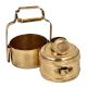 Traditional Brass Tiffin Box With A Small Fixed Container On Top
