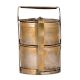 Brass Tiffin Box Pyramid Style Two Tier And A Frame