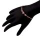 Round Amethyst 92.5 Sterling Silver Adjustable Bracelet In Rose Gold Polish