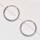 Glossy 92.5 Sterling silver Bali Earrings Hoops Every Day Office Wear