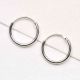 92.5 Sterling Silver Earrings Bali Smooth Finish Every Day Wear Hoop