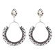 92.5 Sterling Round Floral Filigree Wheel Stud Danglers