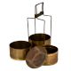 Brass Three Tier Tiffin Box Kitchen Collectable