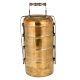 Brass Lunch Box Four Containers And Thick Metal Frame And Handle