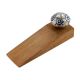 Blue Decorative Crackle Ceramic Wooden Door Stopper