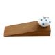 Blue Polka Dot Crackle Wooden Door Stopper