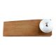 White Turquoise Ceramic Crackle Wwoden Door Stopper