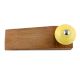 Yellow Pink Crackle Ceramic Wooden Door Stopper