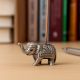 Brass Incense Holder Standing Elephant Figurine with Trunk Up