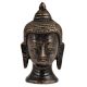Black Brass Buddha Head Meditation Statue