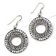 Engraved Disc 92.5 Sterling Silver Earrings Fancy Danglers For women