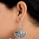 92.5 Sterling Silver Earrings Tribal Diya Dangler Earrings