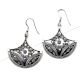 92.5 Sterling Silver Earrings Tribal Diya Dangler Earrings