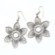 Handcrafted 92.5 Sterling Silver Dangler Earrings Filigree Floral Danglers