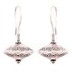 Spinning Top 92.5 Sterling Silver Earrings With Engraved Design