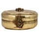 Traditional Motifs Engraved Round brass Tiffin Box With Latch