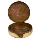 Traditional Motifs Engraved Round brass Tiffin Box With Latch