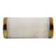White Round Stone Gold Cabinet Knobs