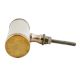 White Round Stone Gold Cabinet Knobs