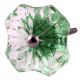 Mint Green Square Glass Flower Cabinet Knobs