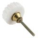 Round White Stone Floral Pattern Cabinet Knobs