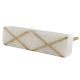 White Stone Square Gold Cross Handles